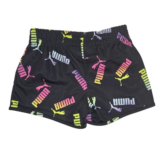 Puma Girls 4 2-Piece Set: Pink T-Shirt & Black Shorts 4166 - Picture 8 of 13